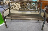 Steel outdoor bench, 50" long