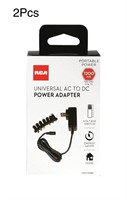 2Packs) AC TO DC Universal Charger Audiovox