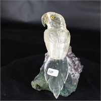 Natural Stone Handcarved Quartz Bird