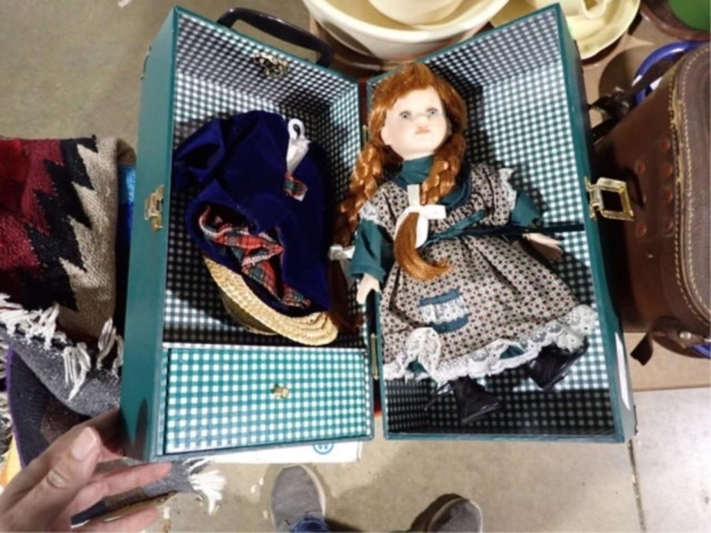 DOLL IN CARRY BOX W/ ACCESSORIES