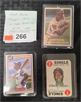 1957 TOPPS HANK AARON AND '68 INSERT CARD