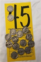 15 Buffalo nickels