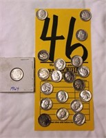 20 silver dimes 40's to 60's