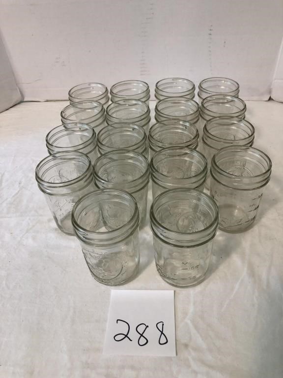 18 Ball jars 1/2 pint