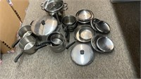 Revere ware pots and pans with lids, conditions