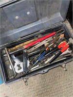 toolbox with hand tools