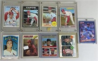 9pc 1967-86 Steve Carlton Baseball Cards w/ Signed