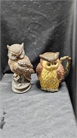 Dept 56 Owl Pitcher and Figurine