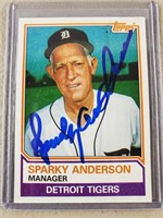 1983 Topps Sparky Anderson Signed Baseball Card