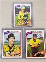 3ct 1980 Topps Pittsburgh Pirates Signed Cards
