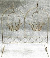 Metal Wire Double Hanging Planter 37x43