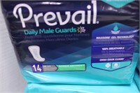 6 Packs of 14 Prevail Daily Male Guards One Size ~