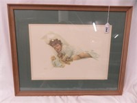 BESSIE PEASE GUTMANN FRAMED PRINT 20"T X 25"W