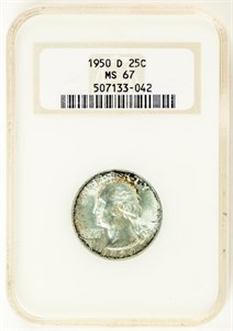 Coin 1950-D Washington Quarter-NGC-MS67