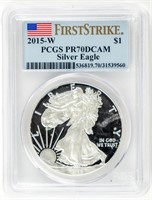 Coin 2015-W Silver Eagle-PCGS PR70DCAM