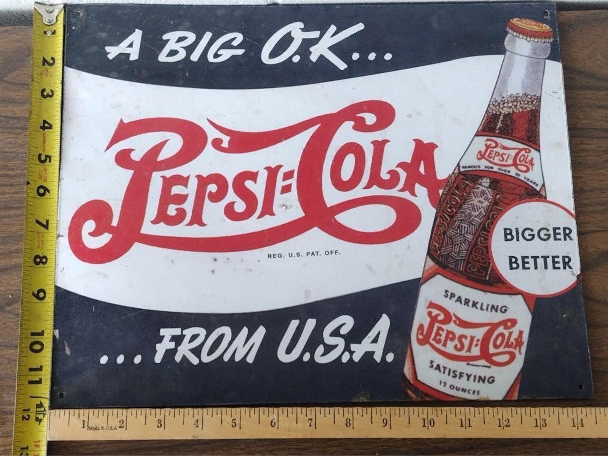 Pepsi USA Tin Sign