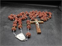 Huge 49" Rudraksha Bead Catholic Rosary Fatima