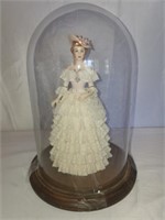 Vintage porcelain figurine with display
