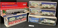 Collectible Mobil, Hess Trucks, Patrol Car.