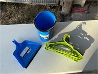 Mop bucket, dust pan and hangers