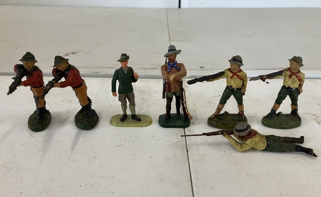 VTG Elastolin Western Folk Frontier Figures Toys