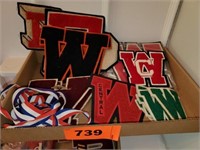 FLAT OF VTG.  VARSITY LETTERS- W'S, & OTHERS