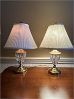 Pair Waterford table lamps