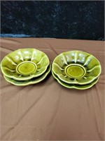 Set of 4 old McCoy bowls