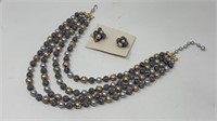 1960s Necklace & Earrings Set Clipons