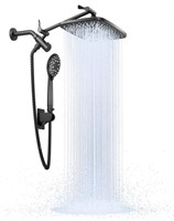 WF388  Ophanie 12" Rain Shower Head Combo, Black