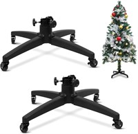 2 Pcs 9 Ft  Rolling Tree Stands  Wheels  Black