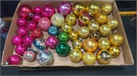 Box of glass ornaments