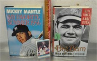 Mickey Mantle & Babe Ruth books, card