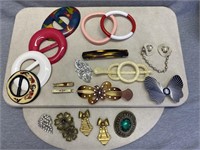Vintage Hair/Dress Clips And Accessories