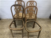 (4) Plank Seat Chairs