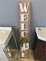58" WOOD WELCOME SIGN
