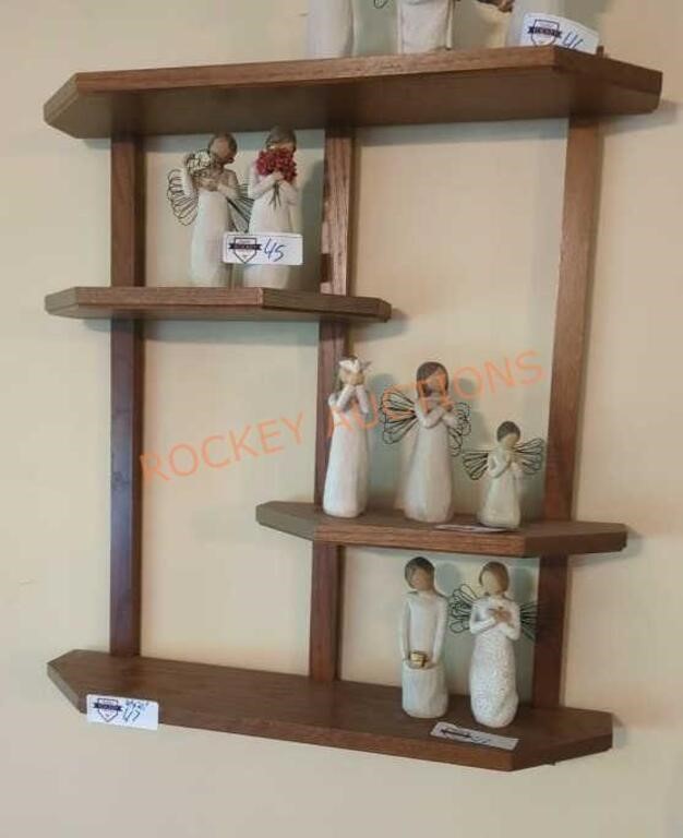 Wooden wall shelf (contents not included)