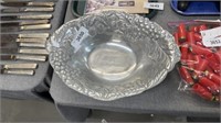 Silver serving bowl
