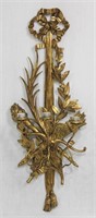 Large Gold Toned 3 Candle Wall Sconce
