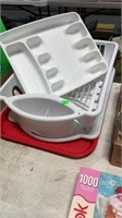 Dish drying rack and utensil organizer