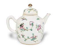 Chinese Famille Rose Teapot, 19th C#