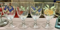 ROYAL WORCESTER EVESHAM GLASS STEMS - FADED