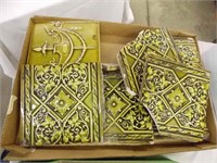 Fireplace tiles, green, A.E.T. & Co. Limited,