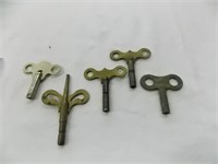 Clock keys (5) one marked Ingraham