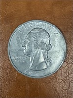 1972 Large Quarter Coin 3"