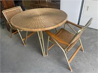 Wicker table and chairs