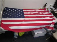 U.S. Flag w/ Pole - Approx 32x63