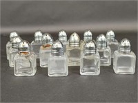 Vintage Glass Mini Salt & Pepper Shakers