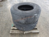 2- 385/65 22.5 Double Coin Tires