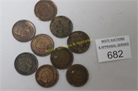 Indian Head Pennies (9)